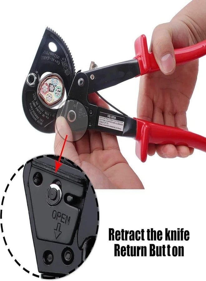 Artnery Ratchet Cable Wire Cutter and Heavy Duty Aluminum Copper Ratchet Cable Cuter for Cutting Electrical Wire Up to 240mm² Cutter Pliers - Image 5